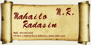 Mahailo Radašin vizit kartica